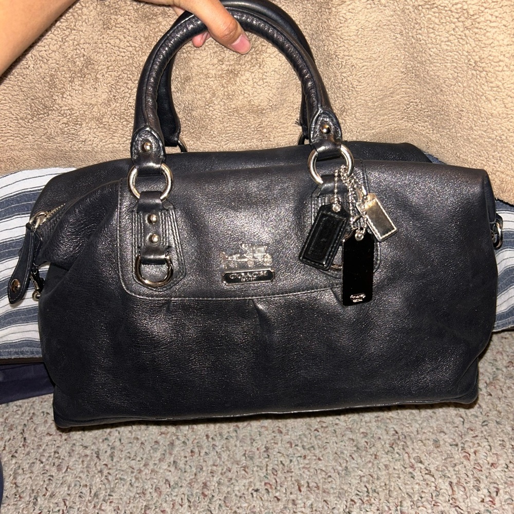 Coach Midnight Black Satchel